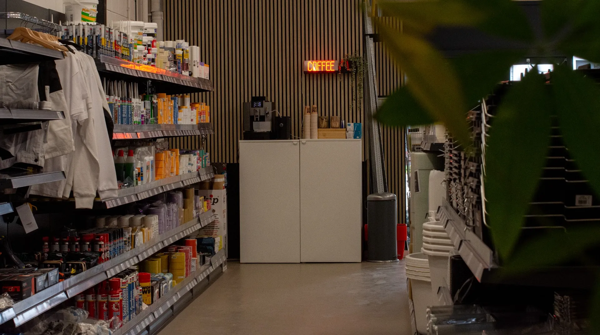 winkelpad met koffiehoek